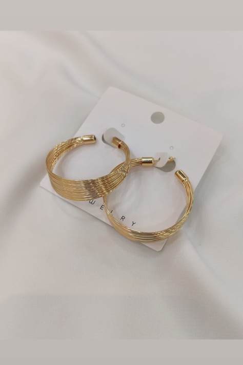 Σκουλαρίκια χρυσοί κρίκοι τύπου zara